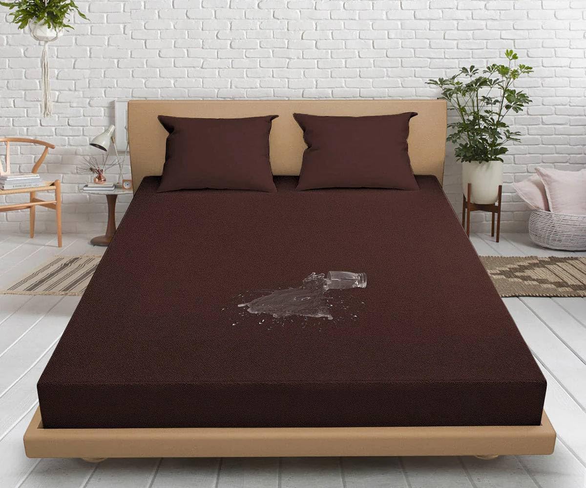 Ultra Soft Terry Cotton Waterproof Mattress Protector Breathable Hypoallergenic Mattresses Cover for Queen Size Bed (Brown-60×78 Inches) Ultra Soft Terry Cotton Waterproof Mattress Protector Breathable Hypoallergenic Mattresses Cover for Queen Size Bed (Brown-60×78 Inches)