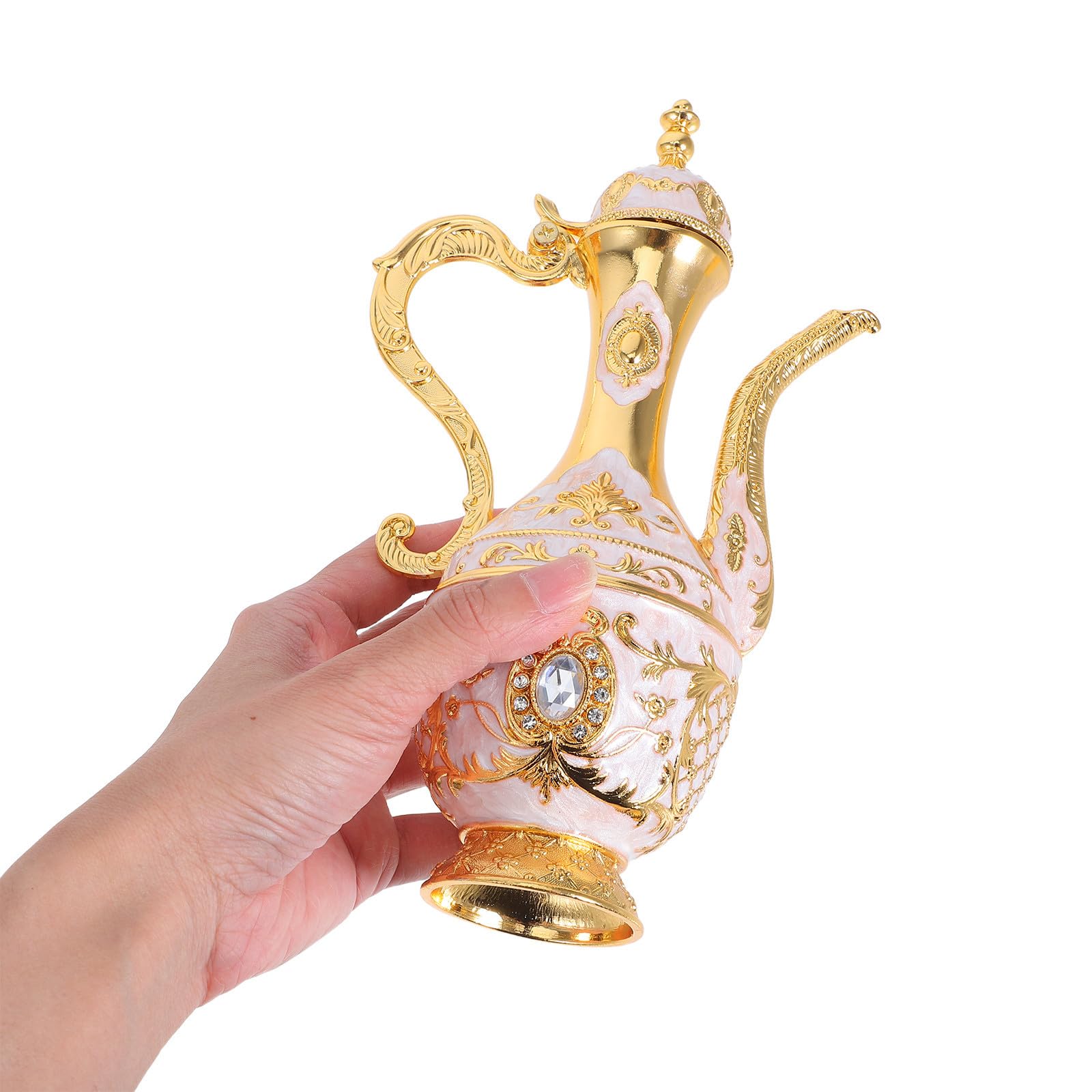 KICHOUSE Ensemble de Verres à Shot Vintage en Alliage de Zinc 250ml et 30ml avec Plateau Doré, Gobelets à Boire en Relief pour Mariage ou Tea Party Élégant
