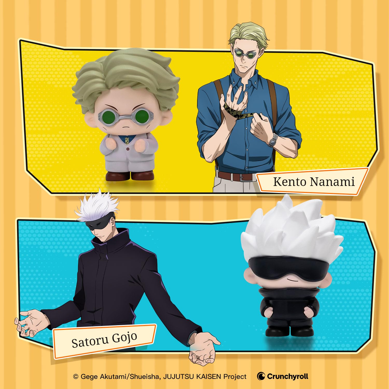 puremind Jujutsu Kaisen Figuren-Set, JJK Sammelfiguren, 12er-Set | Offiziell lizenziert, ohne doppelte motive, gojo yuji sukuna, chibi-look, für regal, vitrine, schreibtisch, display und deko