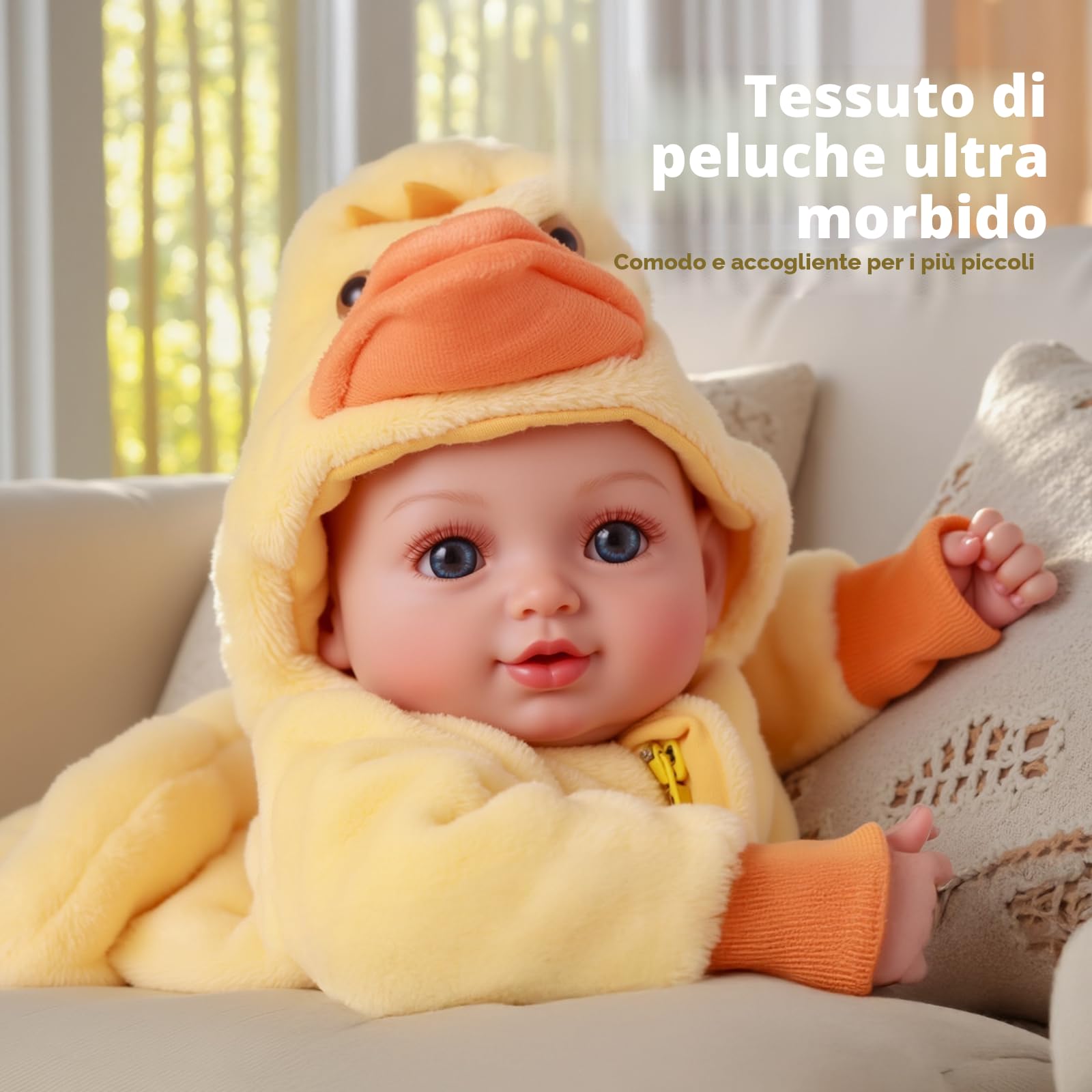 BABESIDE Bambole Bambina 43cm Arti in Vinile Realistici Corpo Morbido