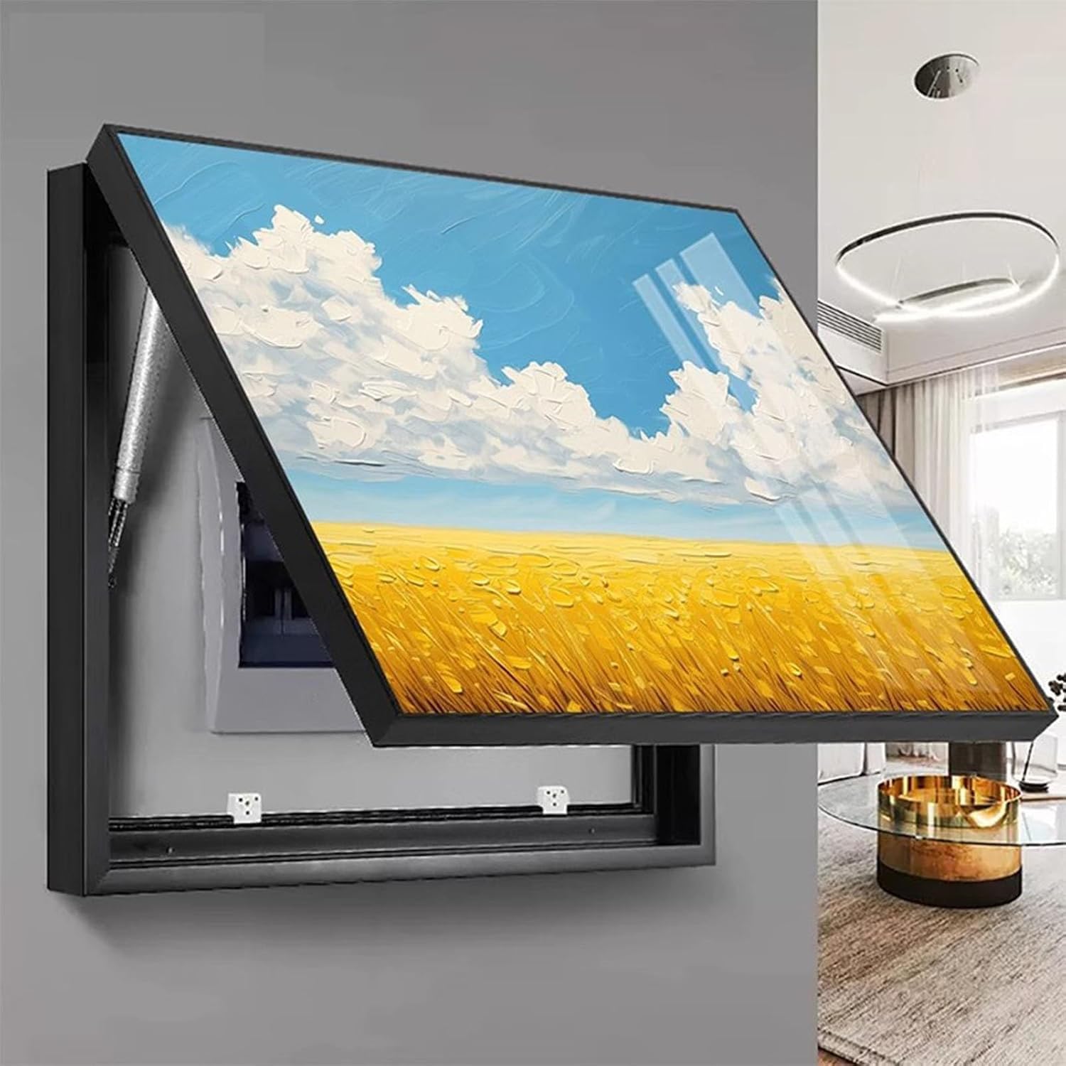 Cuadro Electrico Tapa Contadores Caja Decorativos Caja Electrica Contadores Cubierta Portátil Caja De Distribucion Contador Marcos Electricos Decoracion para hogares,13,50x40cm