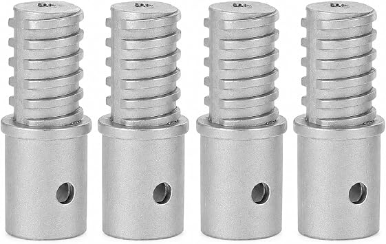 Garneck 4pcs Metal Threaded Pole Adapter for Extension Poles Broom Handle Threaded End Replacement with Reliable Locking for Paint Roller and Cleaning Rod Attachments Installation for