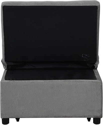 Miniatura 5 de Sofá cama otomano plegable y cómodo mejorado, muebles multifuncionales que ahorran espacio con elegante diseño gris claro, perfecto para sala de