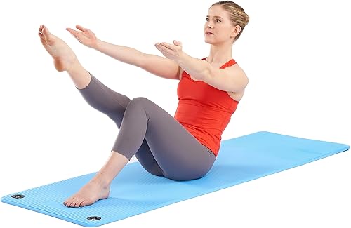 OPTP Pro Fitness Mat - Tapete de entrenamiento suave de media pulgada de grosor para interiores o exteriores, tapete de ejercicio de pilates y yoga,