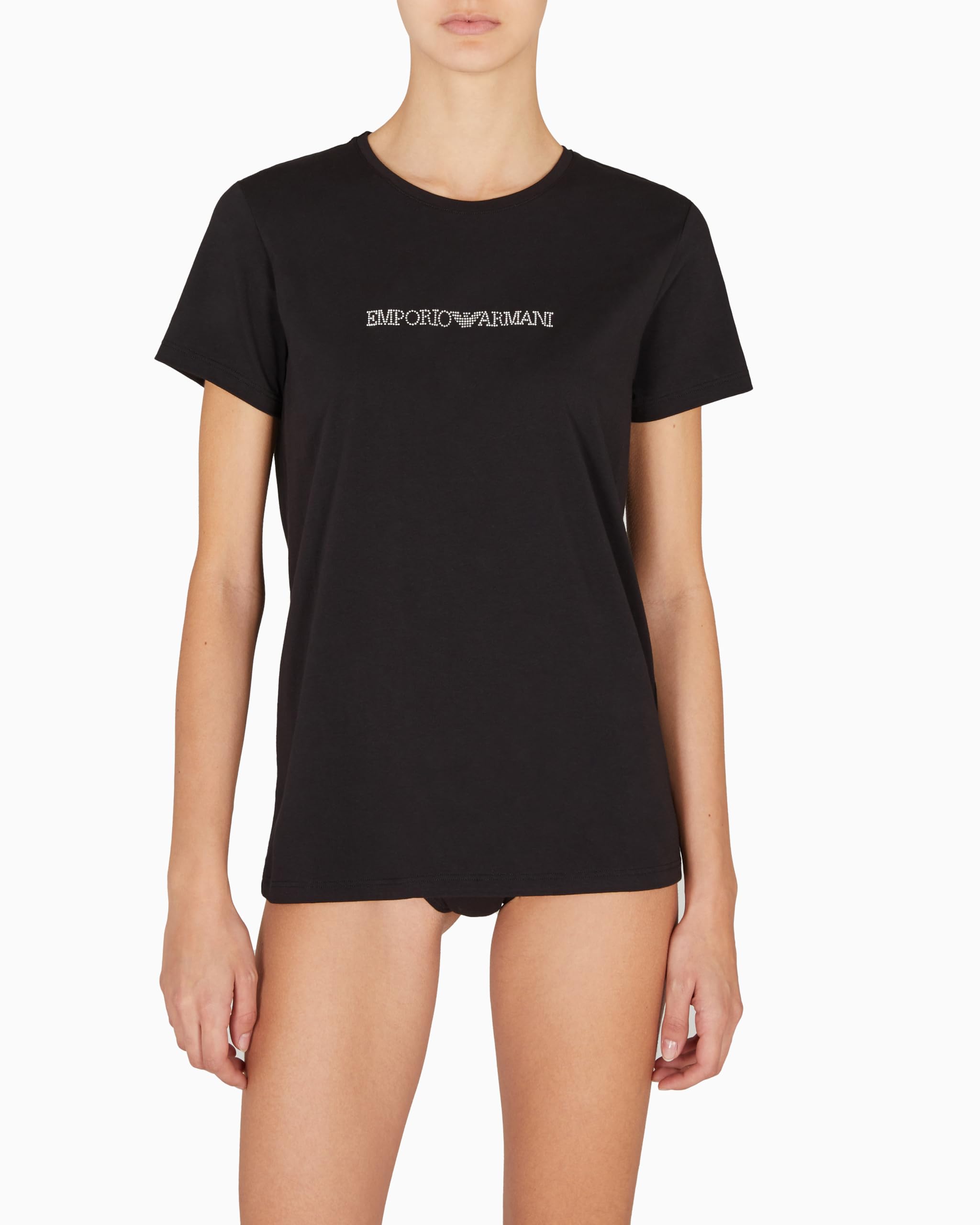 Emporio Armani Essential Cotton T-Shirt Camiseta de Cuello Redondo Mujer