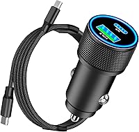 Vista 18 de [Apple MFi Certified] iPhone 17 Car Charger Fast Charging, KYOHAYA 3-Port 67W PD/QC Car Power Adapter USB-C Charger Cigarette Lighter + Type-C