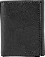 Vista 1 de Fossil Men's Leather Trifold Wallet for Men Ingram Black