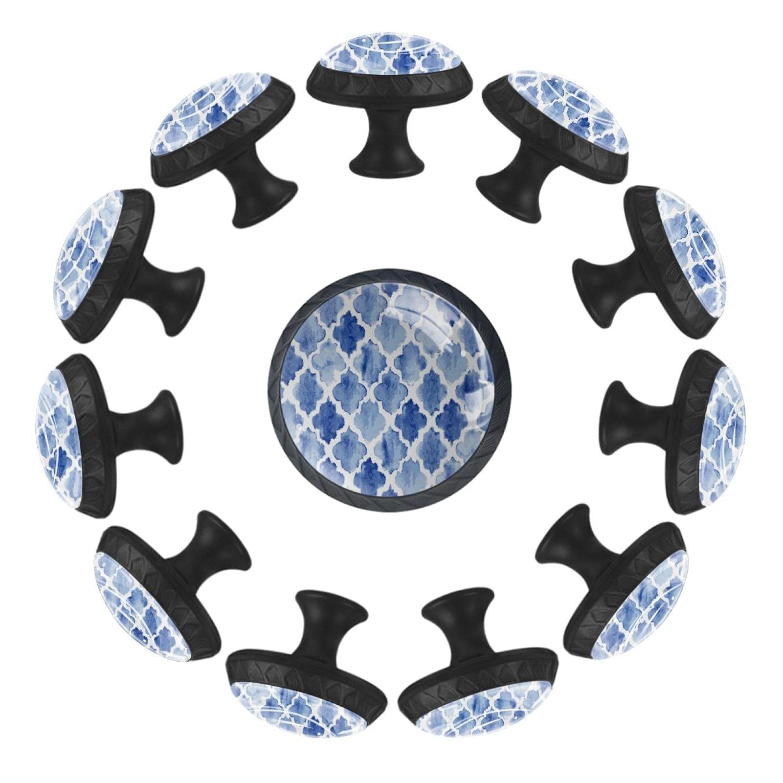 Boutons de tiroir diamant bleu 35mm : poignées de meuble pour commode et chambre