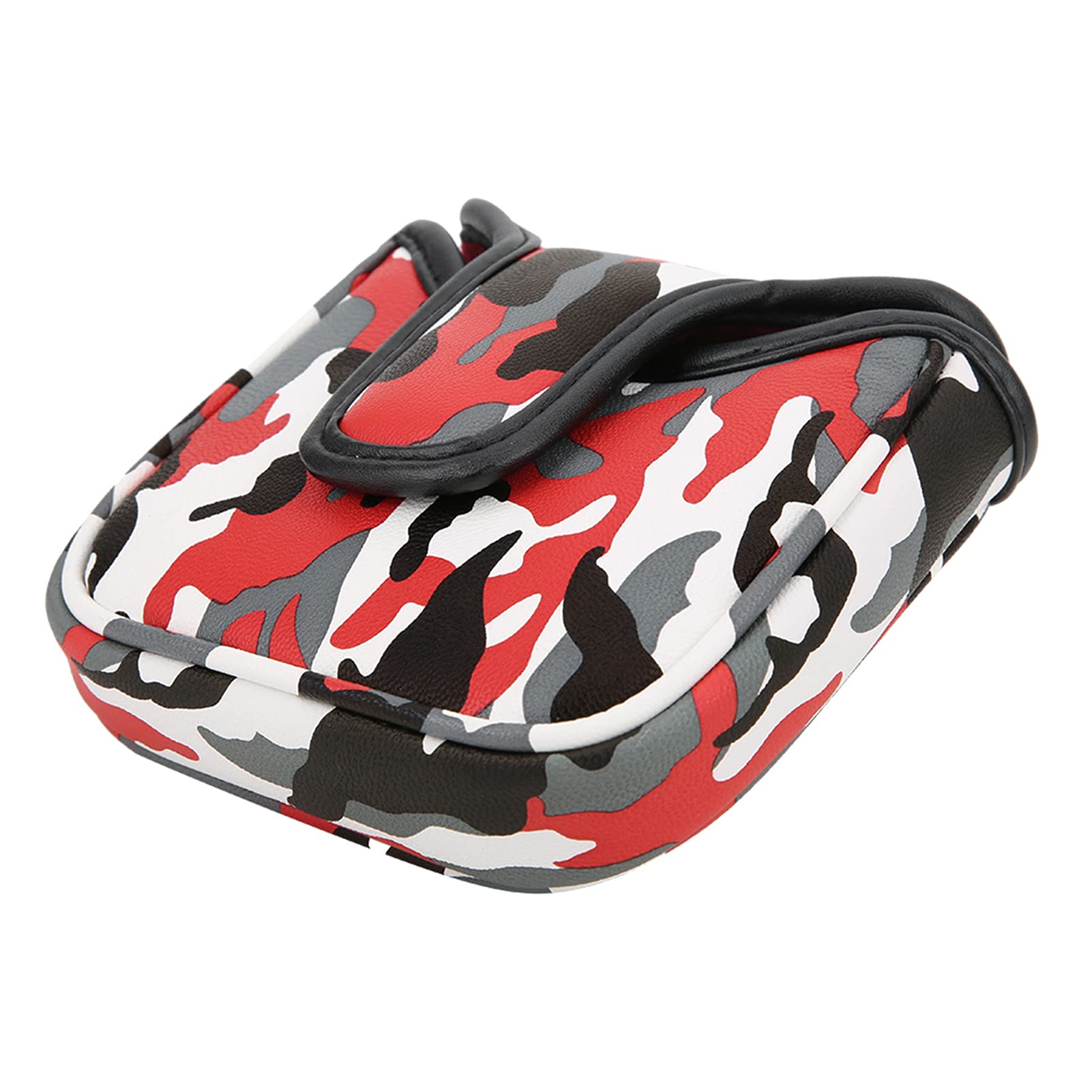Putter Cover, Center Shaft Mallet Putter Cover Square Putter Cover Headcover Camouflage Waterproof PU Club Head Cover Magnetic Closure Accessory