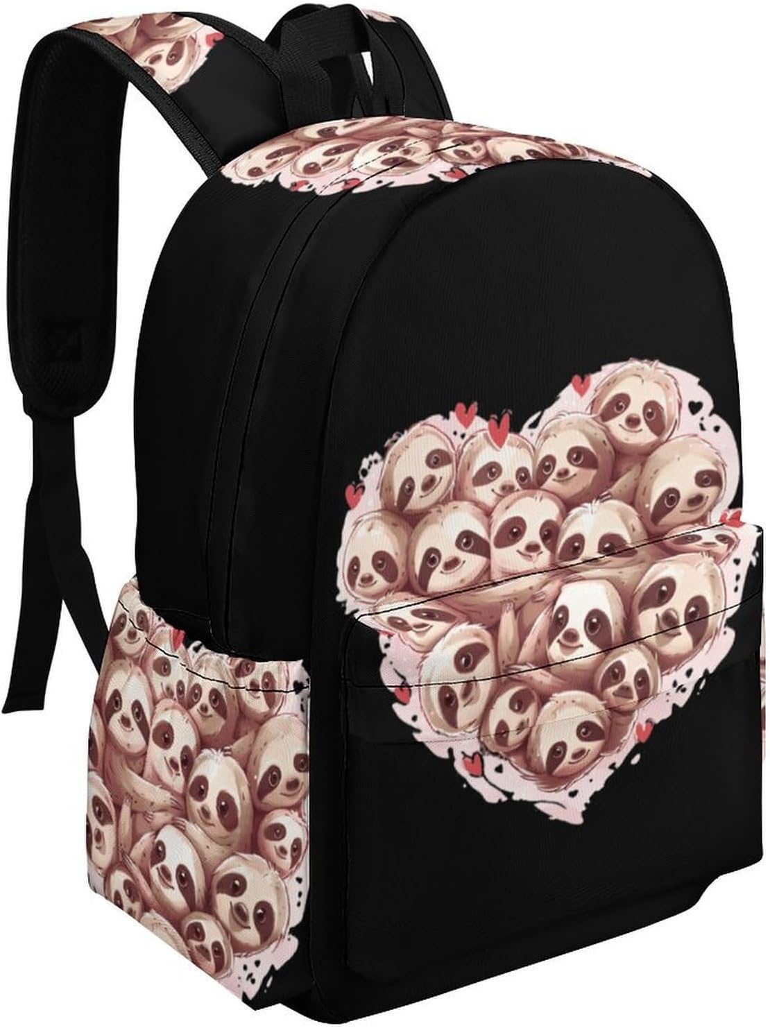 Sloth Lover Heart Sloths Travel Backpack for Women Men Summer Hiking Shoulder Bag Casual Daypack