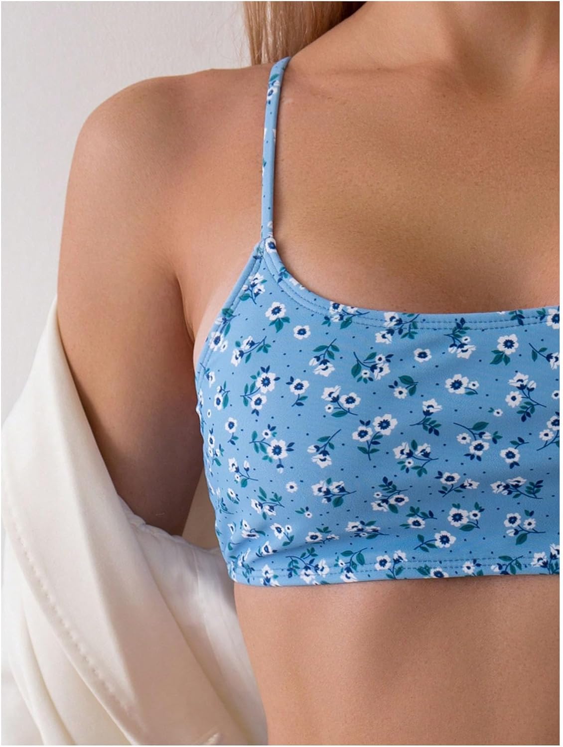 SOLY HUX Women's 2 Piece Bathing Suit Floral Print High Waisted Scoop Neck Cute Bikini Set Beachwear - Image 4