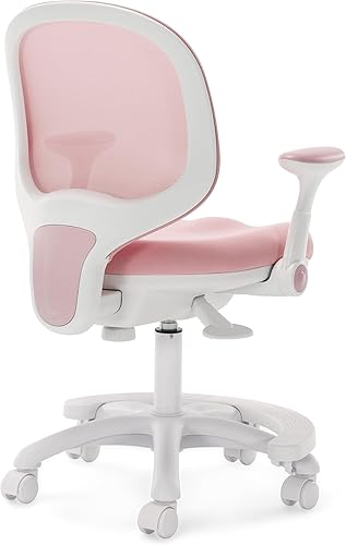 Miniatura 43 de Silla de escritorio para niños, silla de oficina de estudio, diseño ergonómico, altura ajustable y profundidad del asiento (azul cielo con Azul