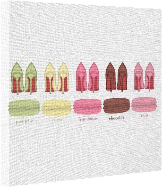 Yolana Red Bottoms stilettos shoes high heels macarons Canvas Picture Frames Love Canvas Photo Prints Cheap