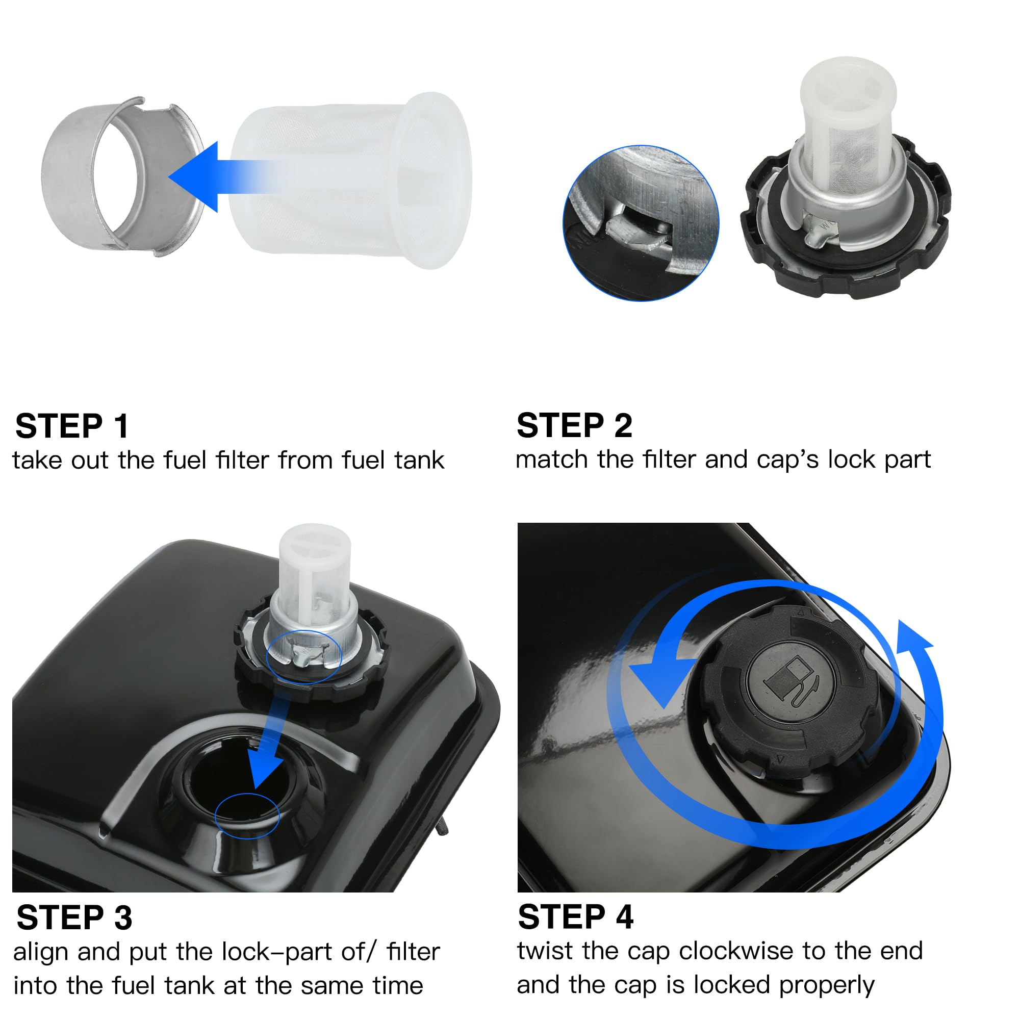 YAAKATO Gas Fuel Tank Cap for Colean CT200U BT200X CT200U-EX Baja