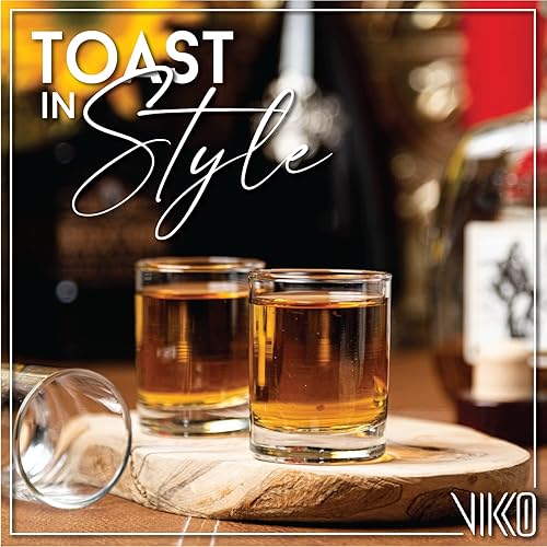 Miniatura 5 de Vikko Vasos de chupito de 2.5 onzas, juego de 6 vasos pequeños de licor, vasos de alcohol, vasos de barra de tequila duraderos para bebidas