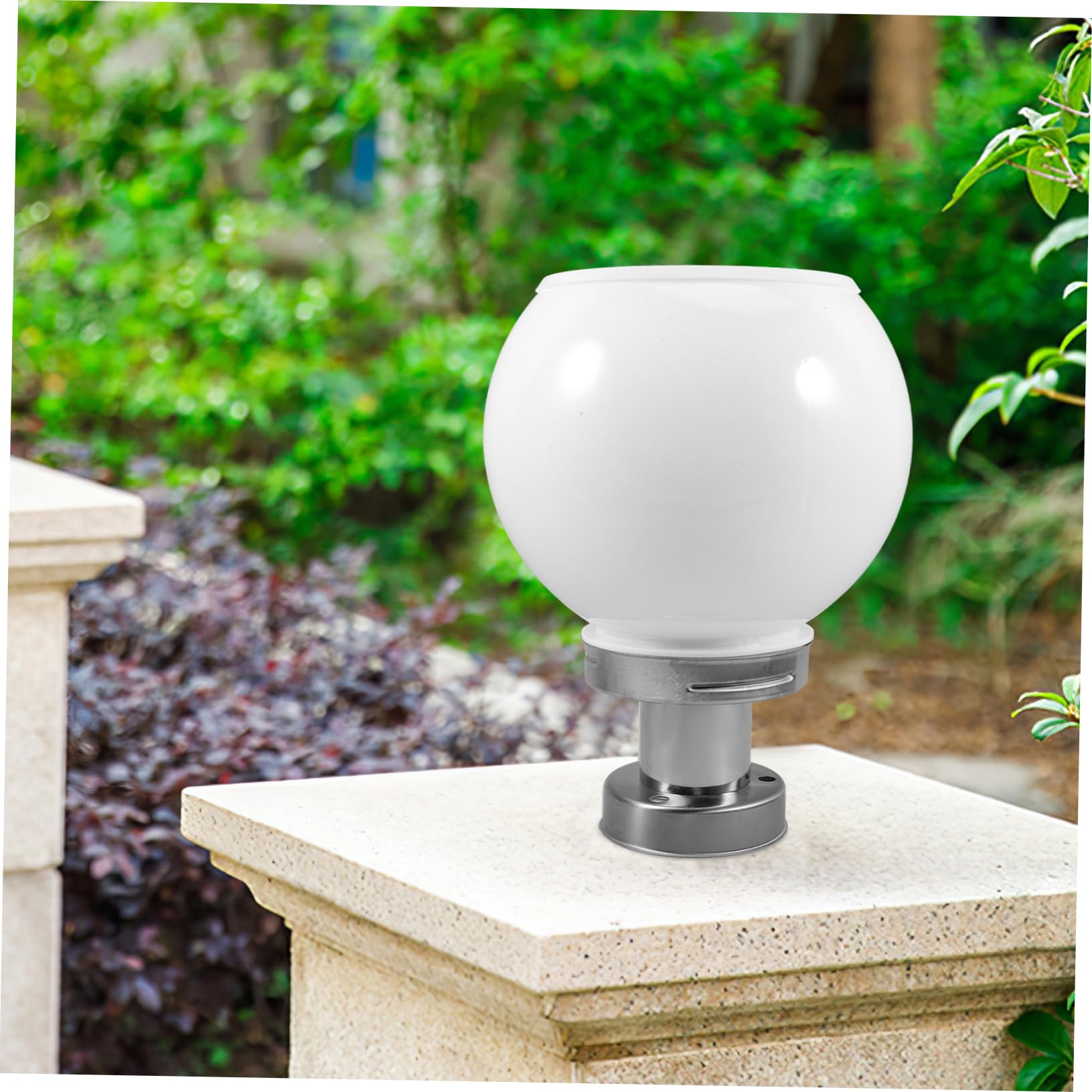 Hemobllo Runde Solarlampen für Außenpfosten mit LED Ip65 Wasserfest 1,2w Leistung Voll Solarbetrieben und Wiederaufladbarem Akku Stilvolles Design für Garten und Terrasse Zufällige Farbe | Runde Außenlampe mit Akku, Kunststoff Edelstahl Druckguss, Leuchtd