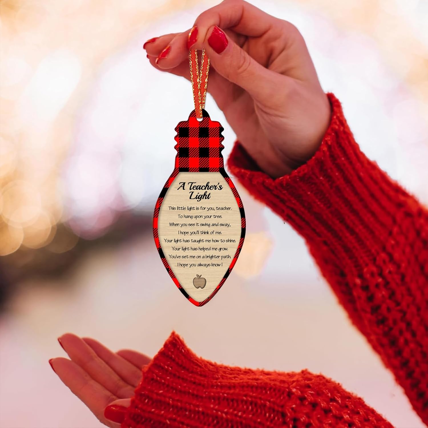 Teacher Christmas Ornament 2025 Teacher Appreciation Gifts for Women Teachers Ornament for Christmas Tree Thank You Gifts for Teachers from Students - Image 3