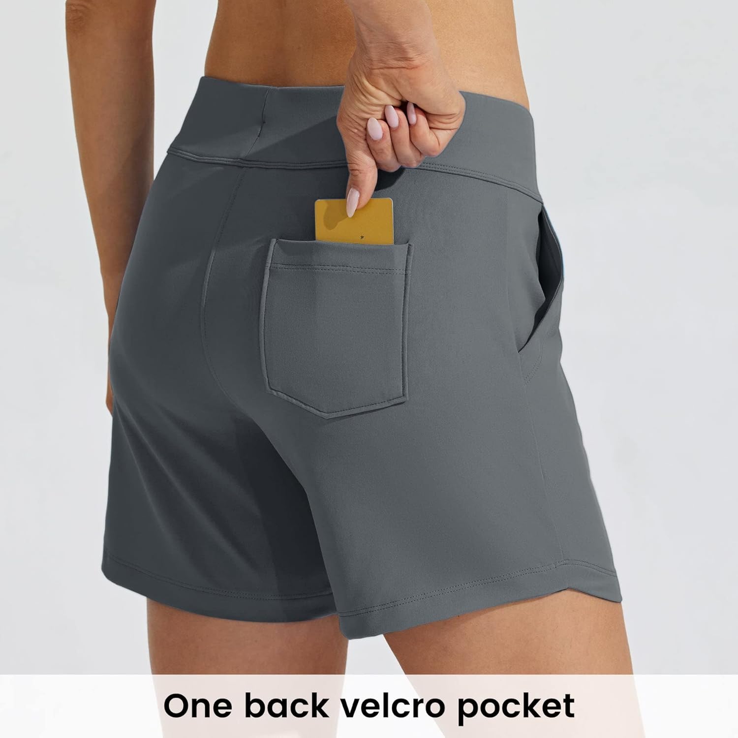 Willit Women's Swim Board Shorts Swimming Bottoms Tummy Control Beach Shorts with Liner - Image 3