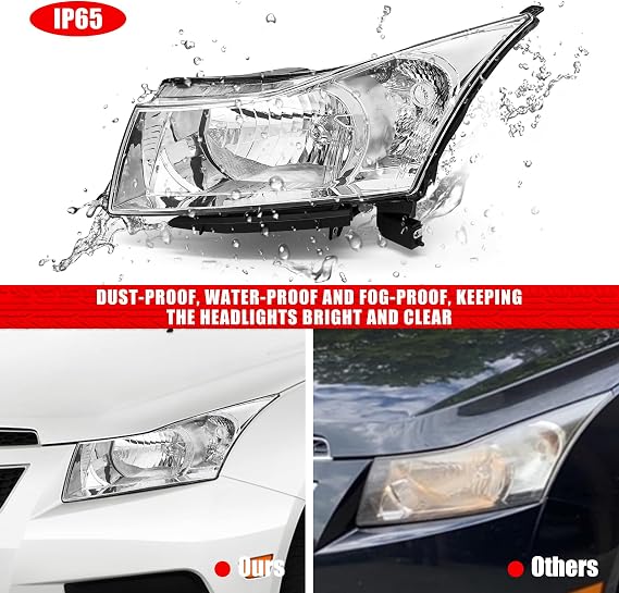 for 2011-2015 Chevy Cruze Halogen Headlight W/O Bulbs