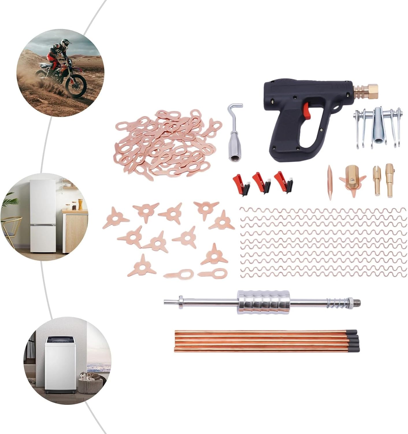 Car Dent Puller Welder Kit,86PCS Dent Puller Welder Kit,Car Body Spot Repair Device for Dent Repair