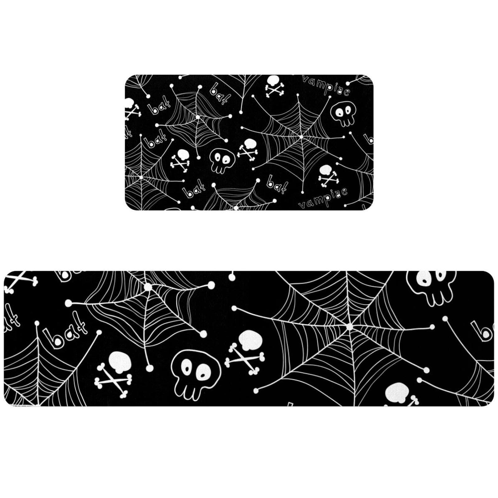 Tapis de cuisine d'Halloween pour couloir et buanderie décor automnal cfdd-003