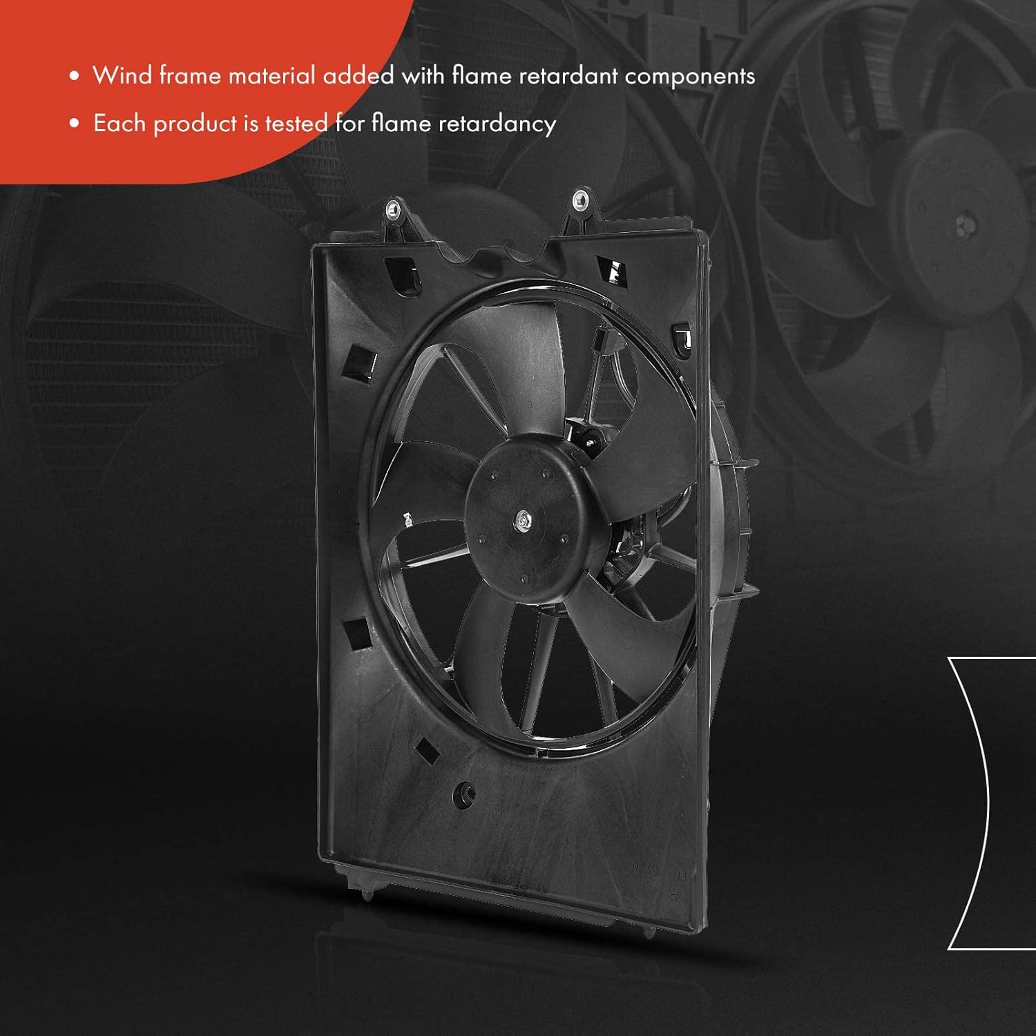 A-Premium Left Engine Radiator Cooling Fan Assembly Compatible with Honda & Acura Models - Pilot 2016-2022, Ridgeline 2017-2025, Passport 2019-2025, MDX 2014-2020 - Replace# 190155J6A01, 190305J6A01