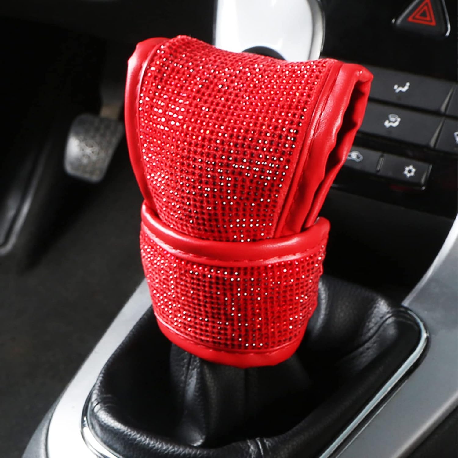 Bling Auto Shift Gear Cover with Crystal Glitter Rhinestones for Girls,Lady