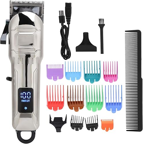 Pilipane Professional USB Charging LED Display Electric Hair Clipper Trimmer Cutting Machine Styling Tool for Men Women Home Use ABS Material