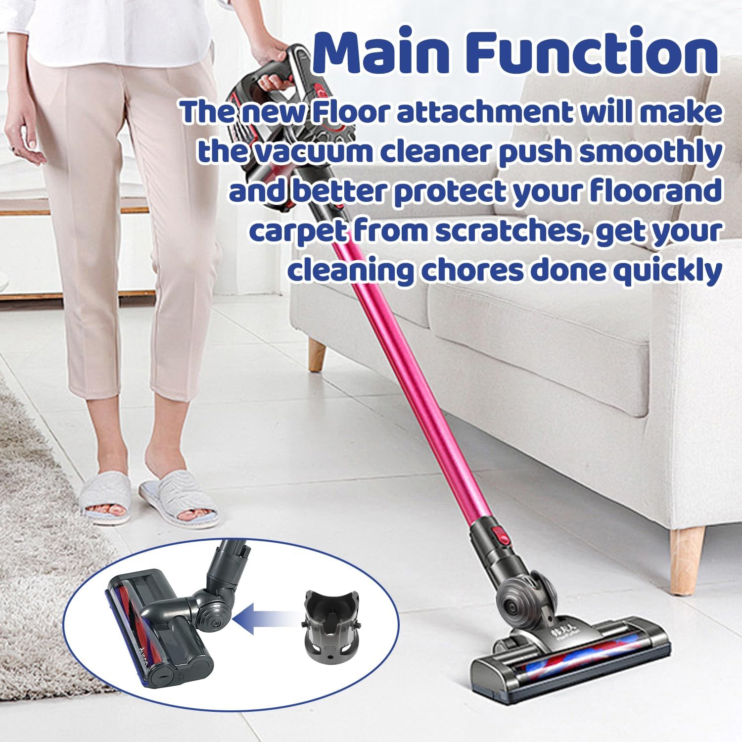 Model V10 High Torque Cleaner Head Connector Fit for Dyson V10, V11, V15, G5 Vacuums Cleaners - 100W V - Ball Cleaner Head Replacement Part Ball Wheel Accessories