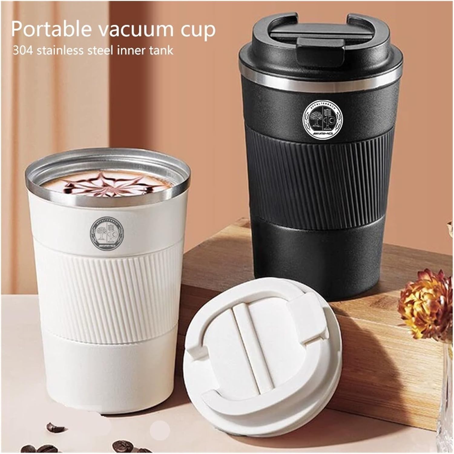 510ml ステンレススチール製コーヒーカップ 保温マグ 旅行 車用 断熱ボトル(Blue 510ML)