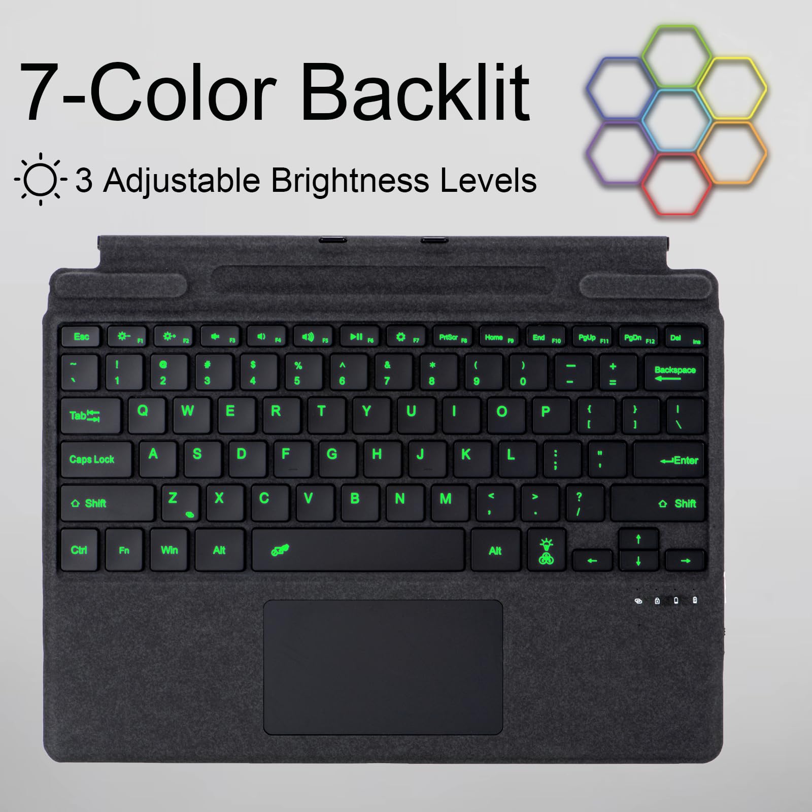 QWERTZ-Tastatur für Microsoft Surface Pro 13 Zoll, Kompatibel mit Surface Pro 13 Copilot PC / 11/10 / 9/8 / X, Bluetooth Type Cover, Trackpad, Backlit QWERTZ-Tastatur für Microsoft Surface Pro 13 Zoll, Kompatibel mit Surface Pro 13 Copilot PC / 11/10 / 9/8 / X, Bluetooth Type Cover, Trackpad, Backlit