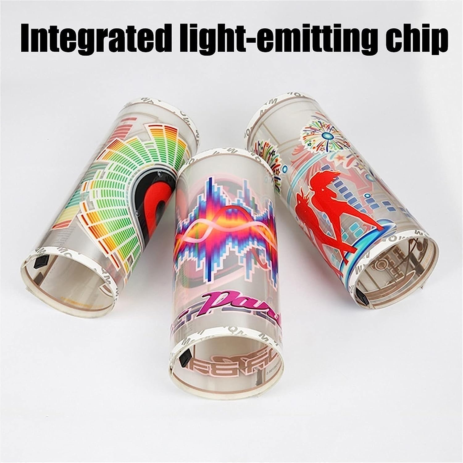 Car Music Rhythm Lights Taśma LED, LED Lights Car Sticker, LED Lights Glow Strip, Equalizer Zapachowe światła 90x25cm