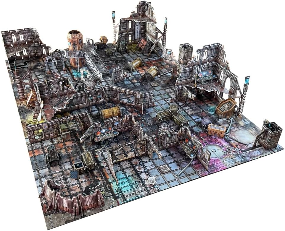 Battle Systems Sci-fi Terrain Gothic Cityscape Core Set - 28-35mm RPG/Wargames / 40k Necromunda Card Scenery