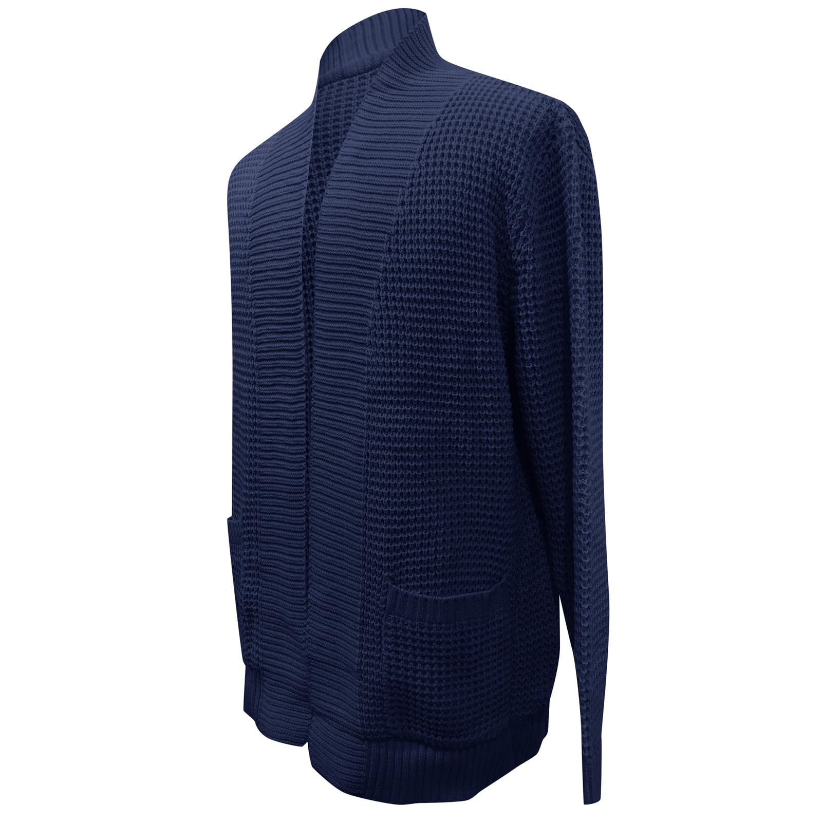 Cárdigan De Punto para Hombre, Chaqueta Punto Hombre con Cuello En V Forrado con Botones De Punto Grueso Chaqueta De Transición Cálida Rebecas con Botones Y Bolsillos para Otoño Invierno