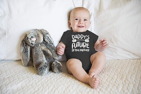Daddy's Future Lifting Partner - Funny Baby Essentials Bodysuit - Baby Girl Clothes Boy Romper