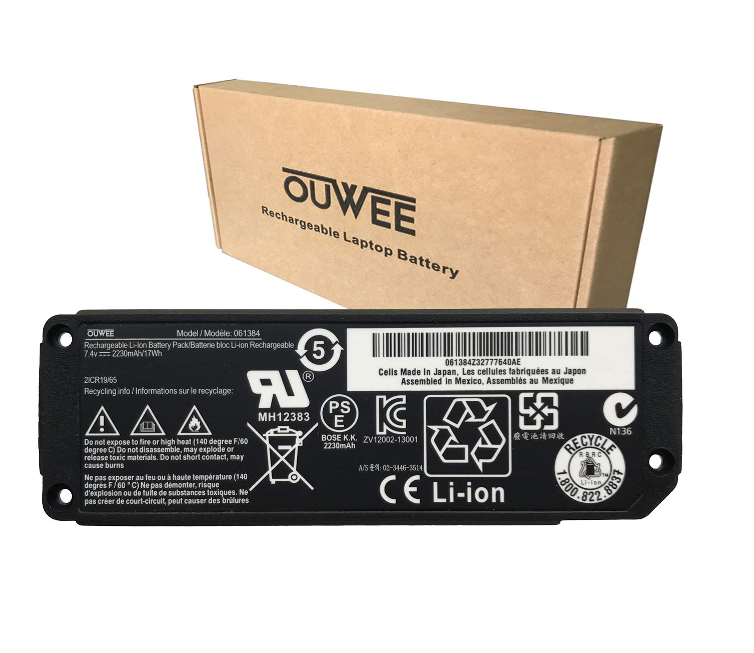 Batterie De Remplacement Pour Enceinte Bose Soundlink Mini I - 7.4V 2600mAh, Compatible Modèles 061384/5/6