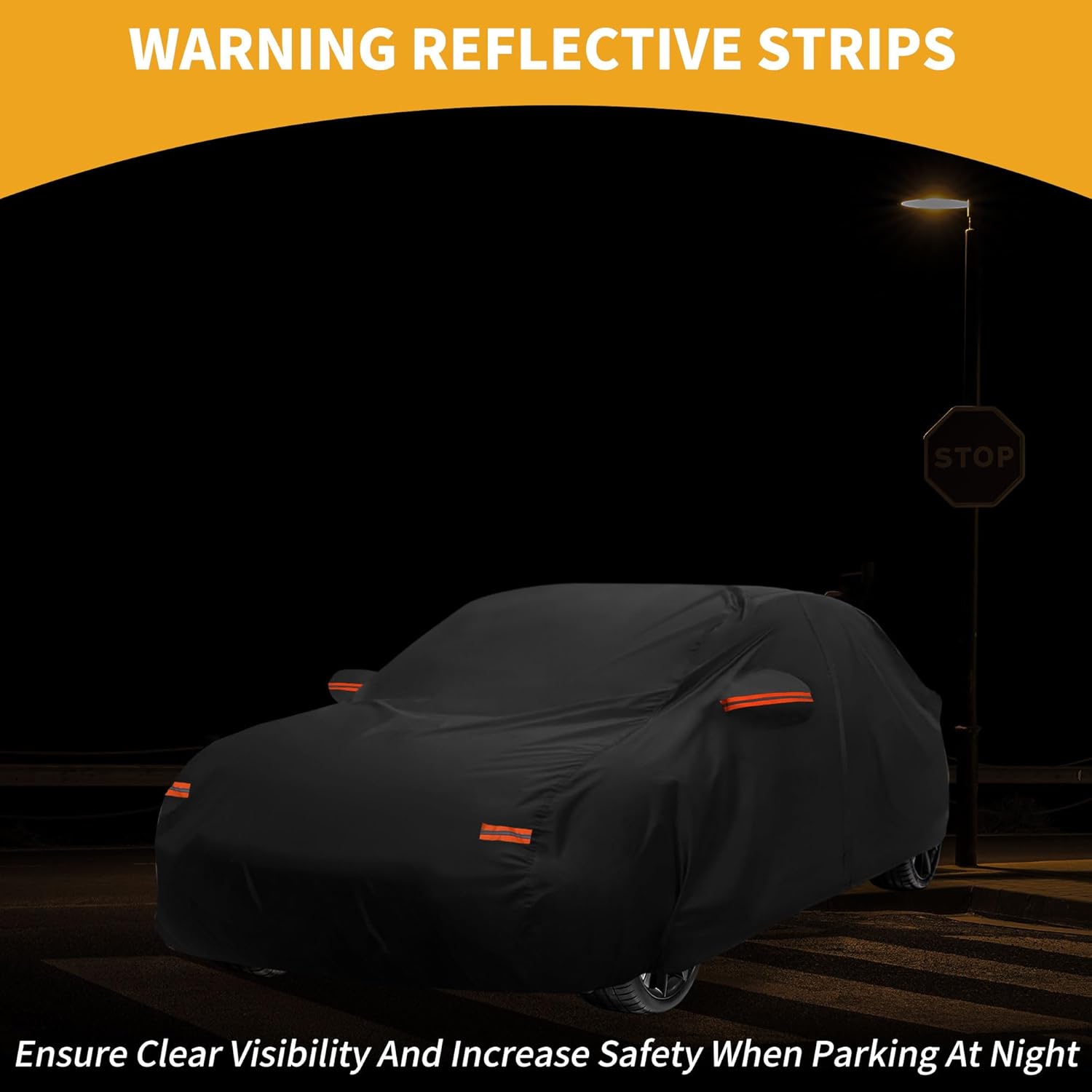Car Cover Waterproof All Weather Sun Rain Protection Full Exterior Cover for Kia Forte Black with Left Side Zippers