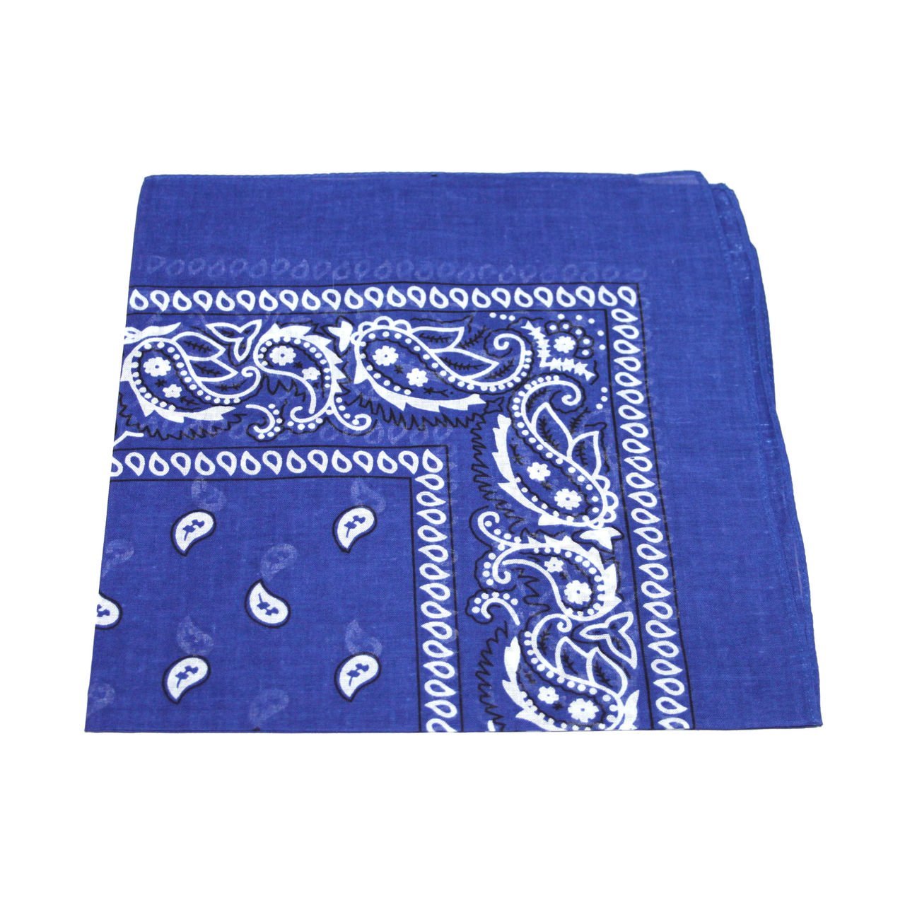 4 x Royal Blue Men's/Women's Paisley Pattern Bandana Head/Neck Scarf 100% Cotton