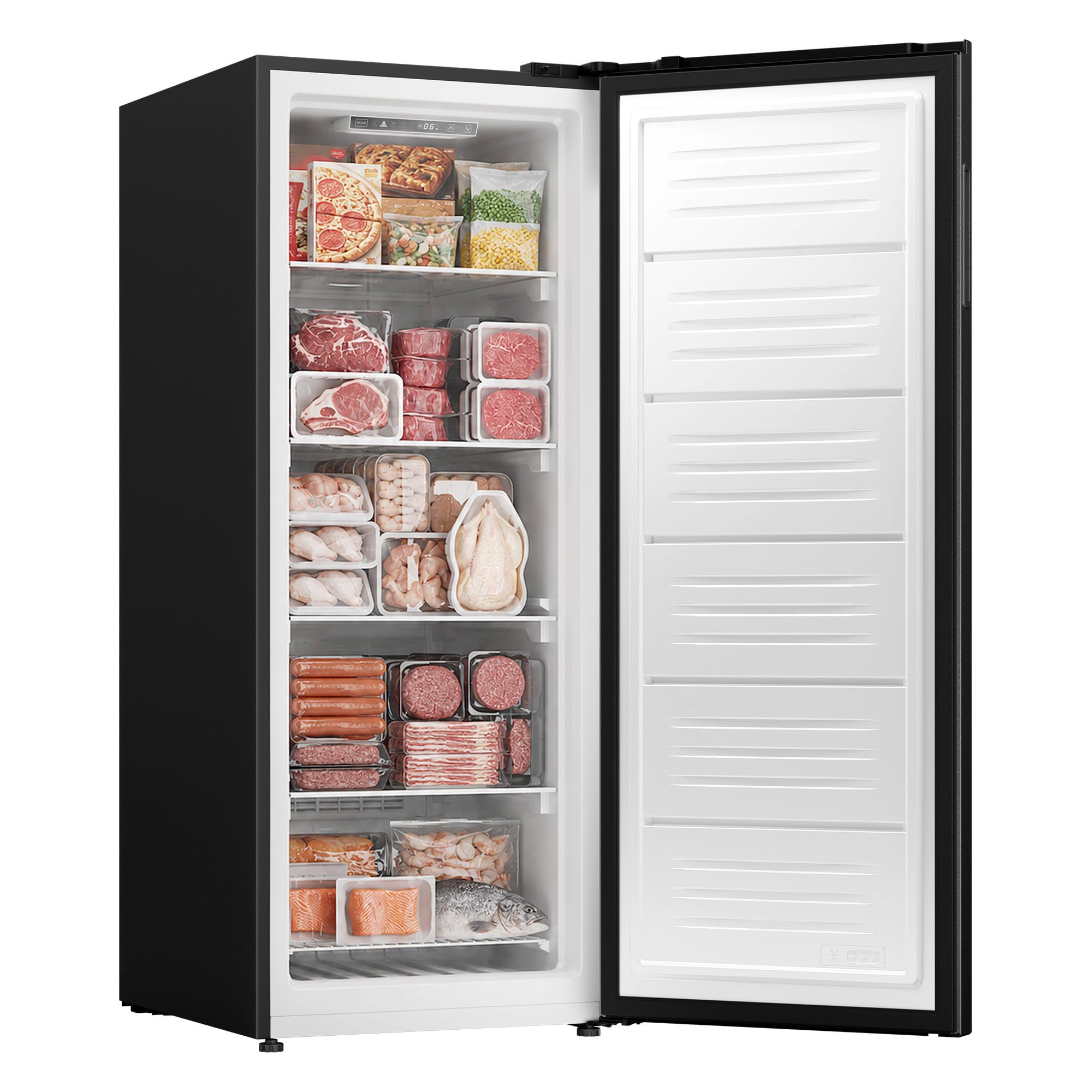 Icevival UF002-110 11 cu ft Convertible Upright Freezer Black