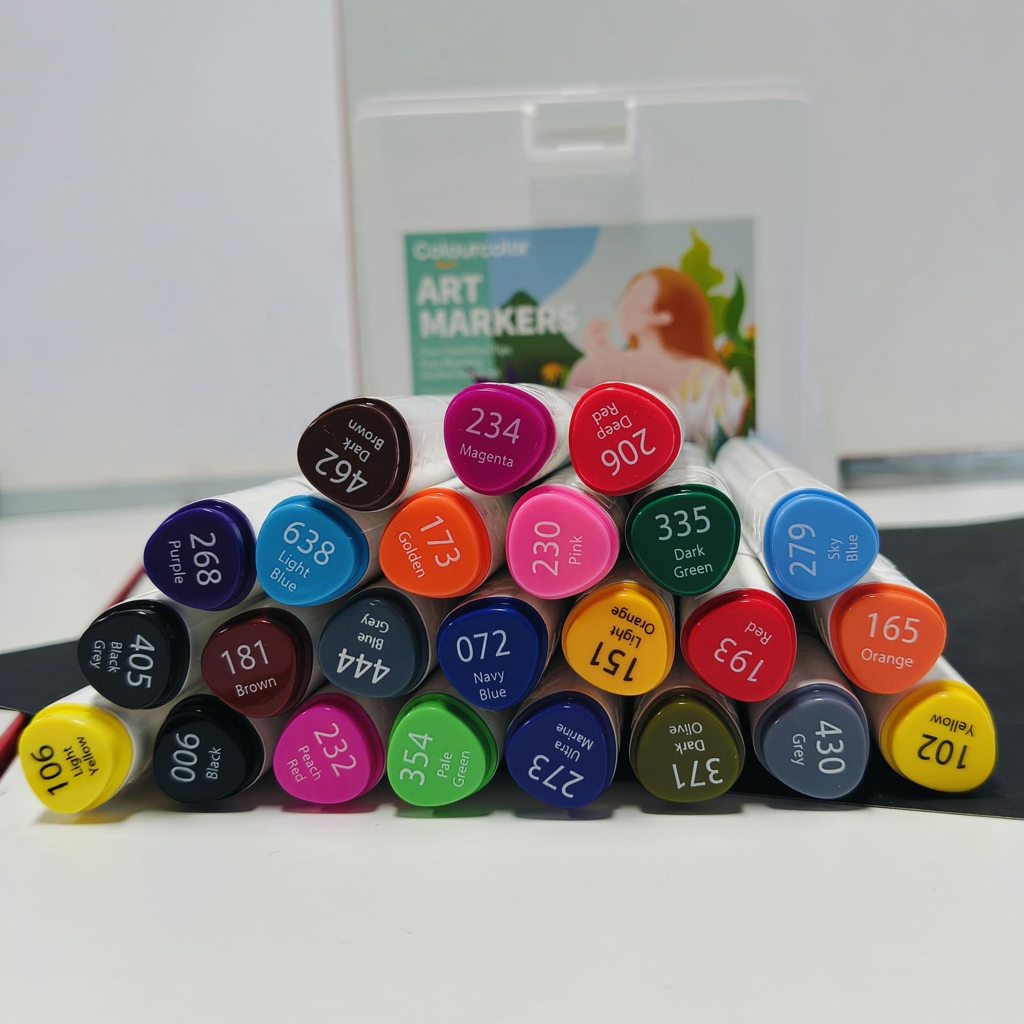 Amazon.co.jp: Colourcolor マルチカラーアルコールマーカーセット