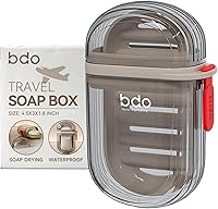 Vista 10 de Jabonera de viaje con tapa, soporte para barra de jabón de drenaje, funda de jabón portátil para viajes, camping, al aire libre, gimnasio, baño