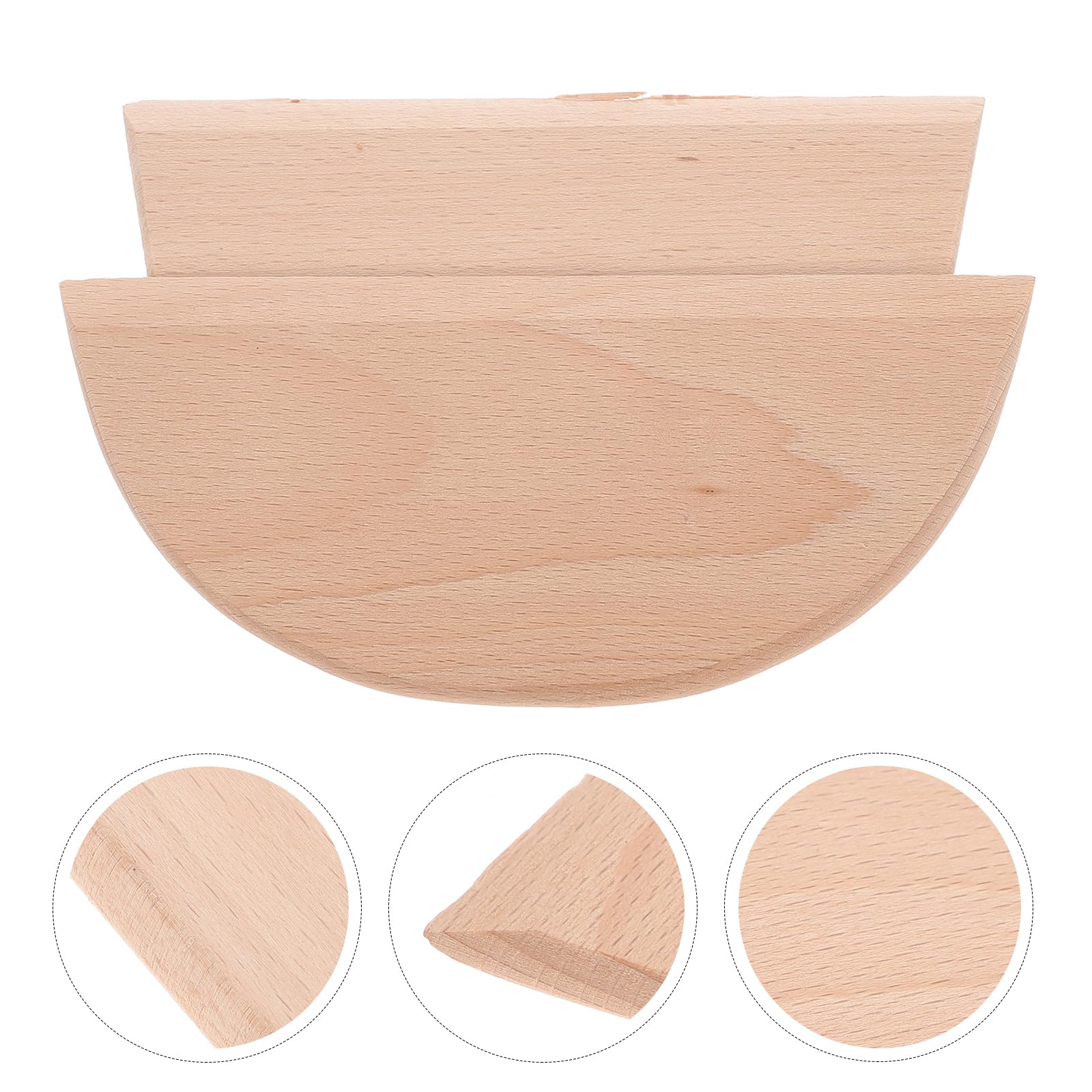 2-Piece Wooden Dough Scraper Set – Semicircle & Trapezoid Shape, Multi-Use Kitchen Tool For Baking, Cooking & Slicing - View #12