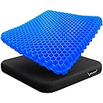 Gel Seat Cushion - Non-Slip Egg Seat Cushion Chair Pads - Office Chair Car Seat Cushion for Sciatica & Back Pain Relief - Coccyx Cushion for Home, Wheelchair, Computer, Desk Chair, Truck