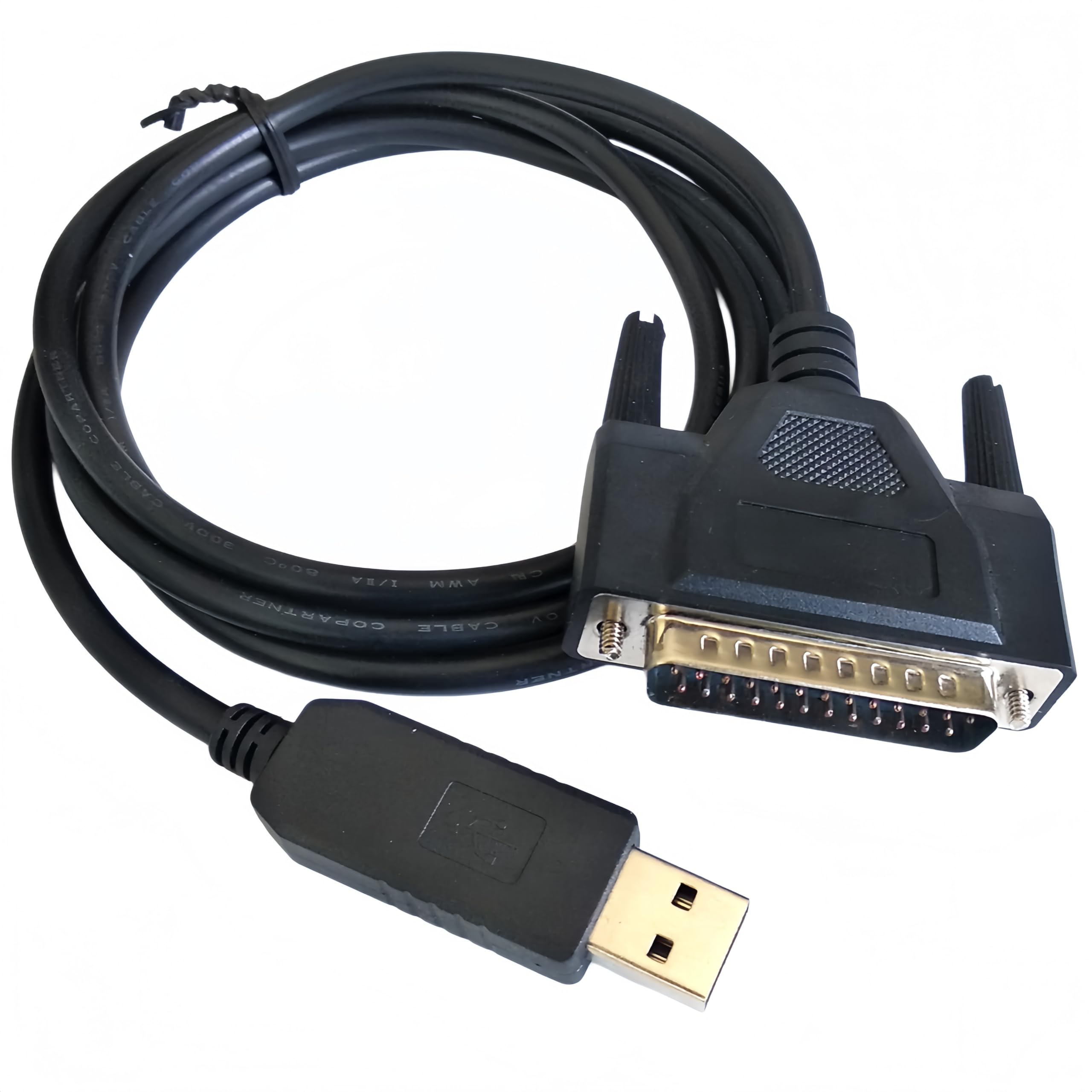 CNC Cable de Programación para Fanuc CNC DNC, Cable de Consola USB a DB25 Macho para Fanuc, Chipset FTDI. (6 PIES/1.8M)
