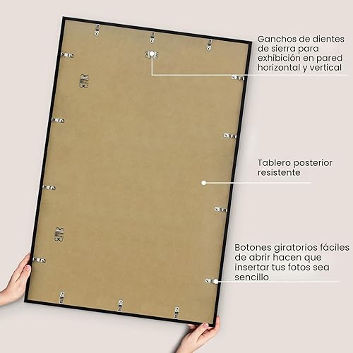 Miniatura 5 de Americanflat - Marco para póster de 24x36 pulgadas con plexiglás pulido, colección Streamline, portarretratos con borde delgado para exhibir en