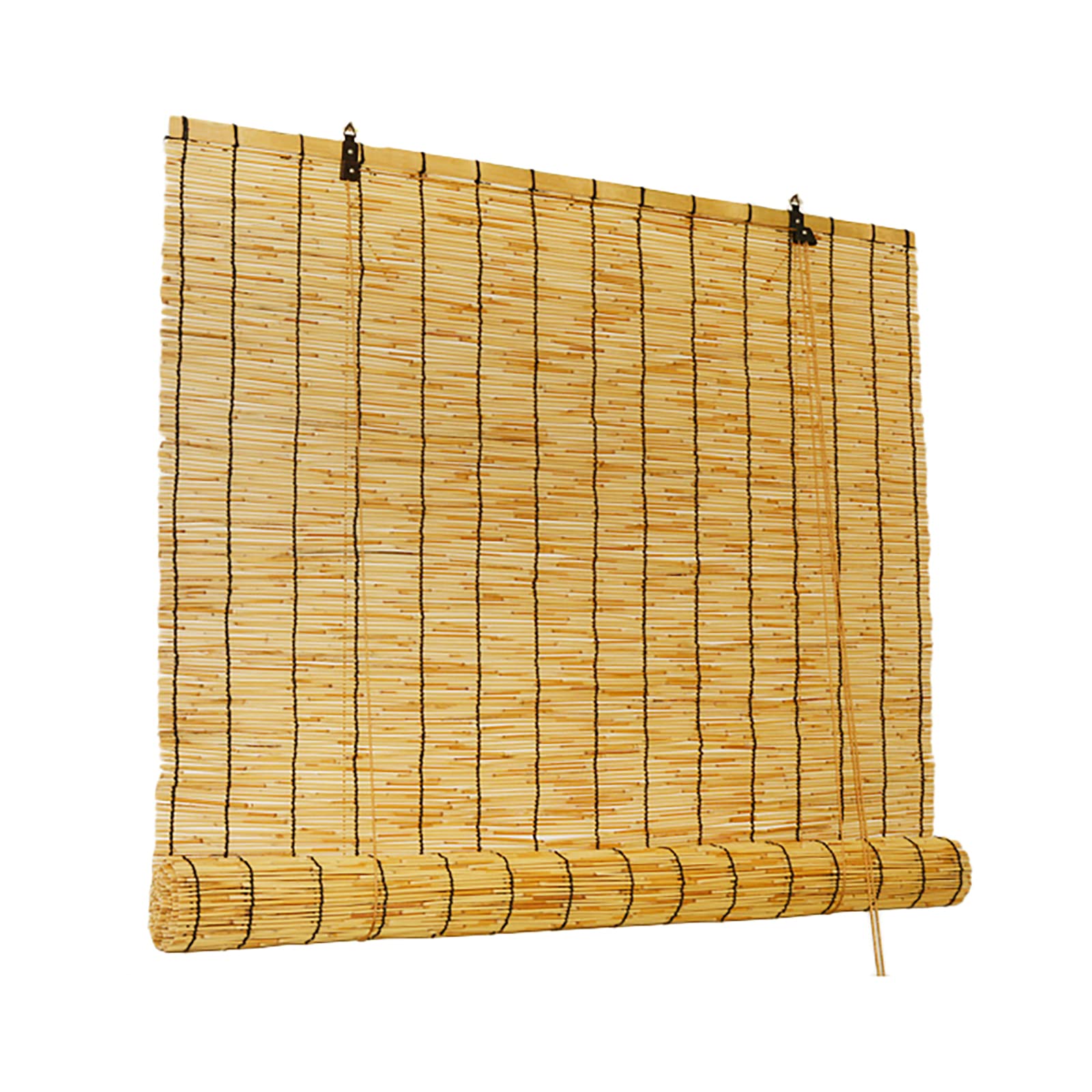 Bamboo Roleta do użytku wewnętrznego, roleta bambusowa, żaluzja wenecka, roleta zaciemniająca, do okien drzwi drzwi nadaje się do wentylacji tarasu ogrodowego (WxH:90x250cm)