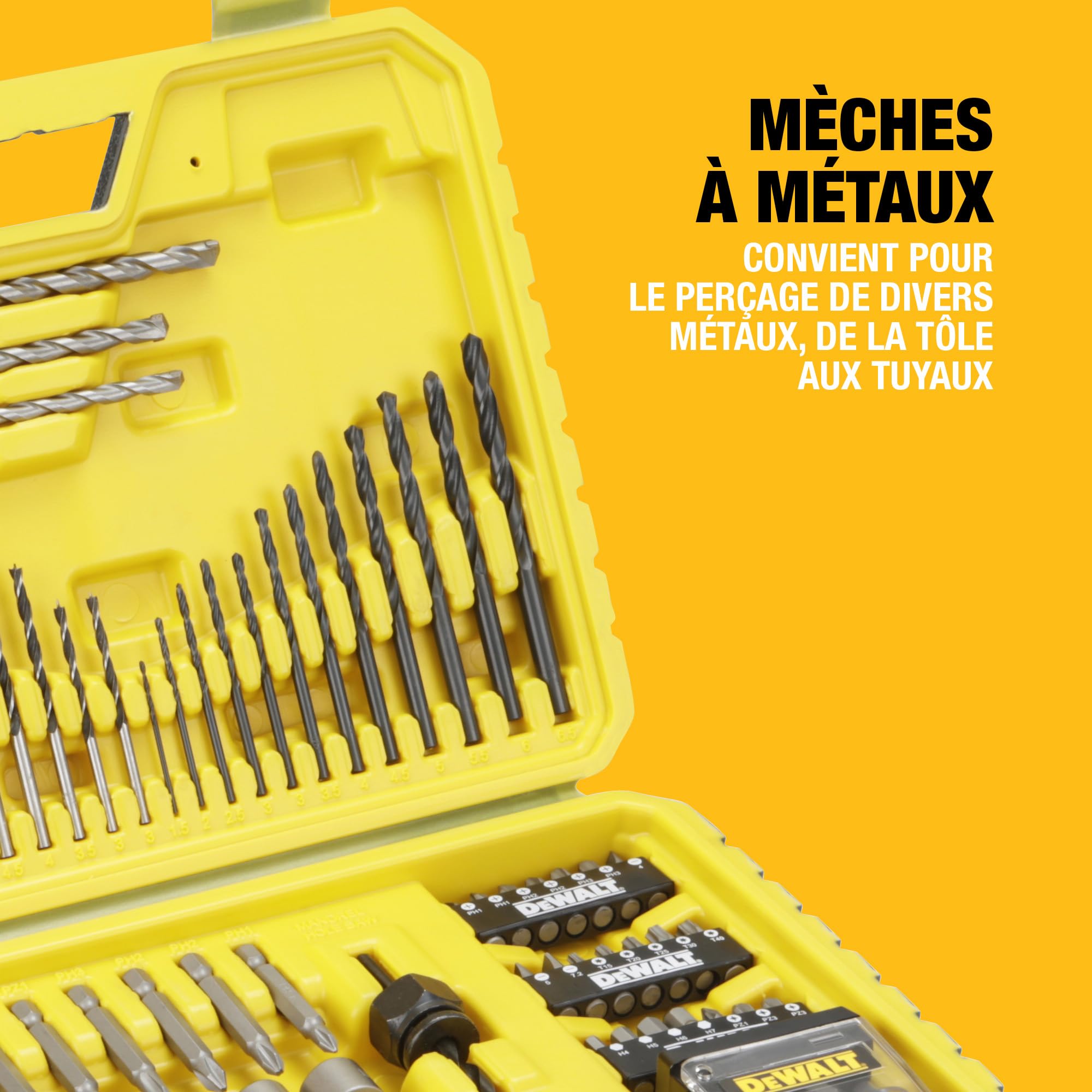 DEWALT Coffret de perçage et vissage 100 pièces DT71563-QZ