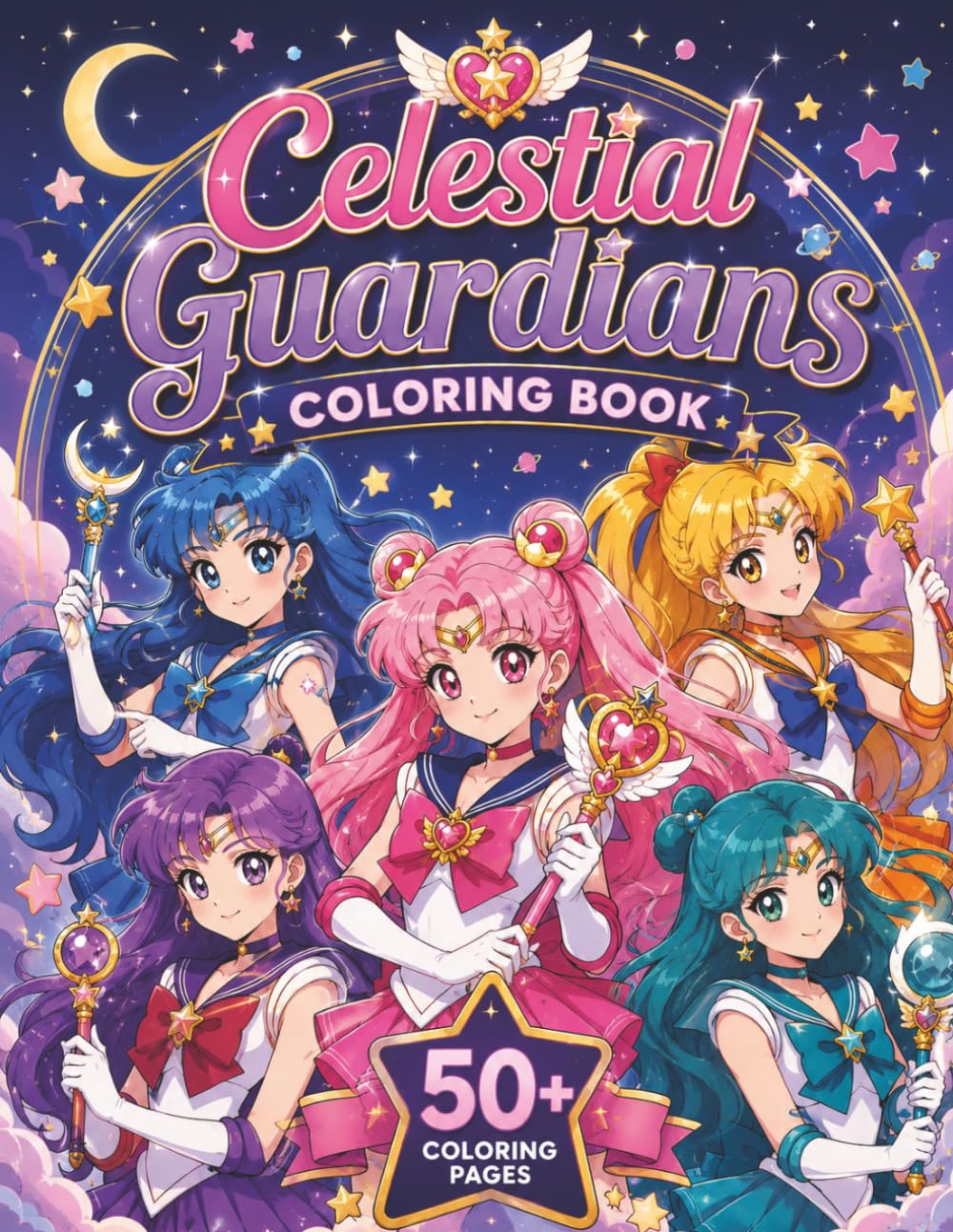 Celestial Guardians Coloring Book: With 50+ Beautiful Coloring Pages | Perfect Gift For All Fans.