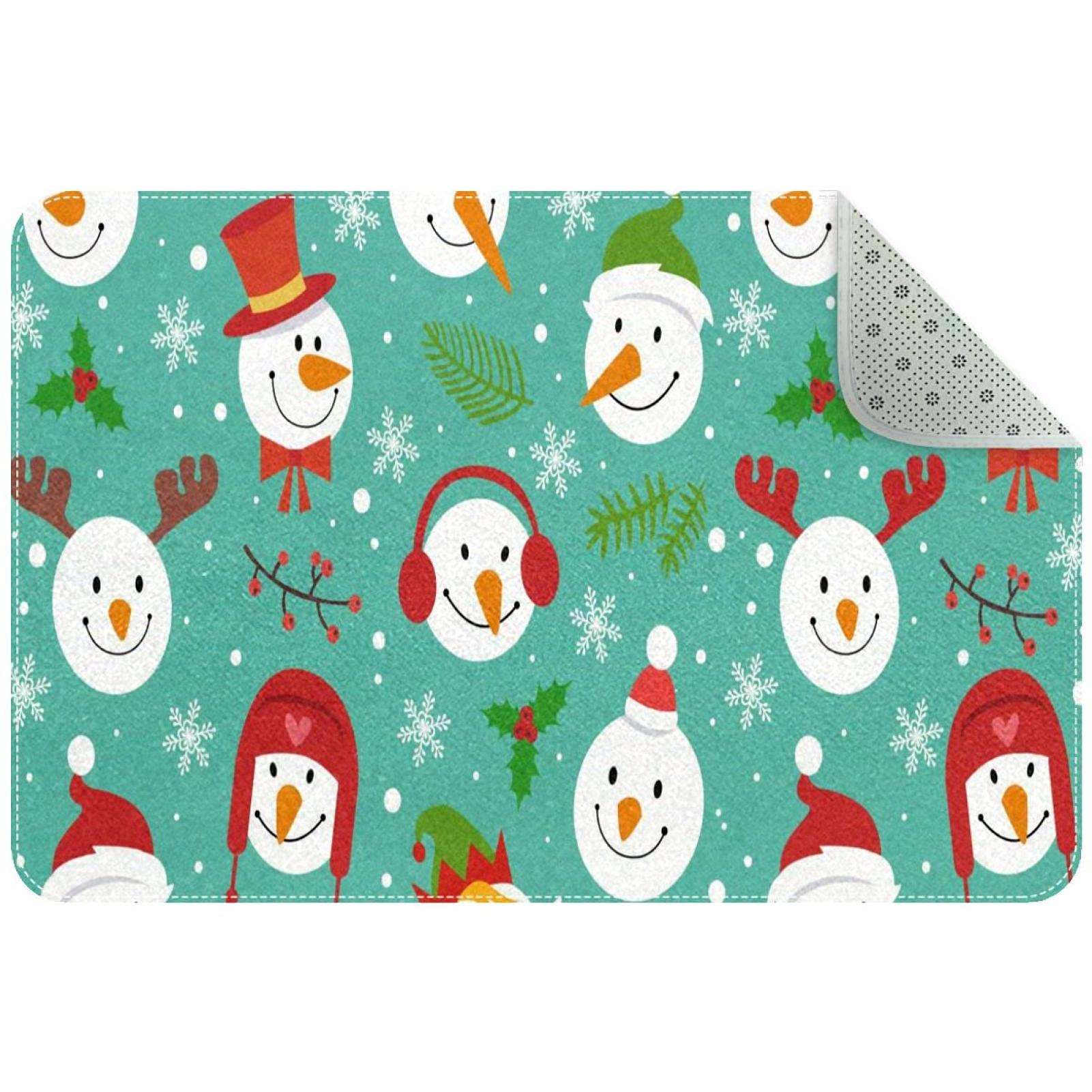 Paillasson antidérapant bonhomme de neige durable pour entrée