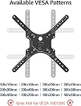 MOUNTUP TV Supports muraux pour la plupart des TV 26-60 pouces, Plein mouvement TV Bracket avec pivotant et extension, bras articulés, incrustation, nivellement, conception monotube, Max VESA 400x400mm jusqu'à 77lbs, MU0009